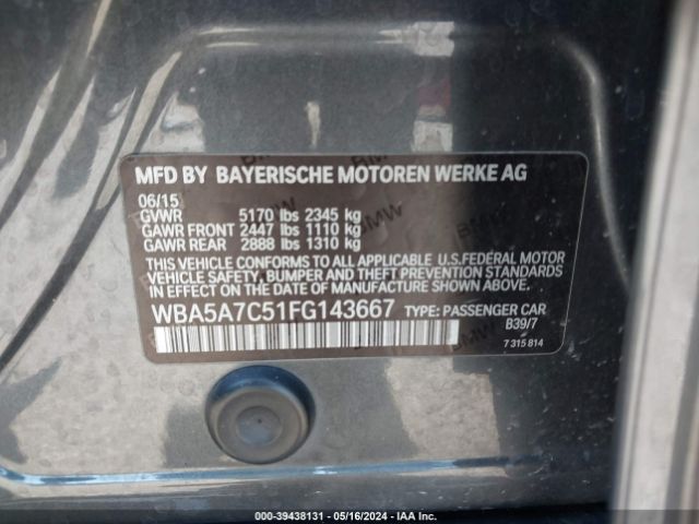 WBA5A7C51FG143667 BMW 528i Xdrive