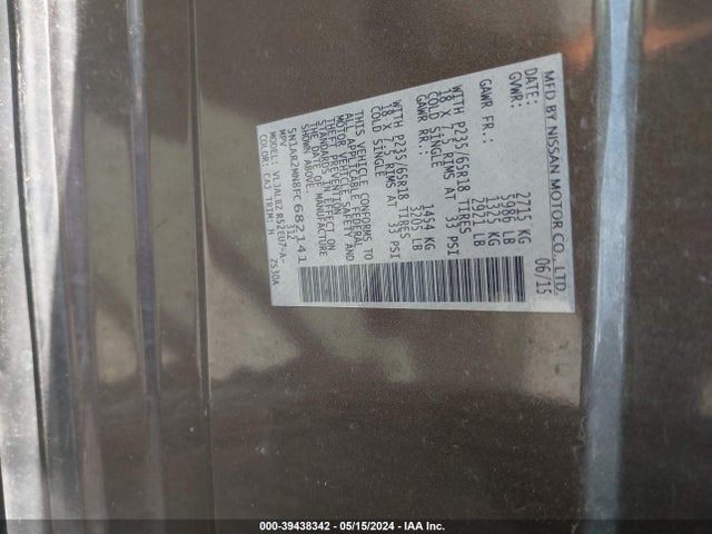 Nissan Pathfinder S 2015 5N1AR2MN8FC682141 Image 9