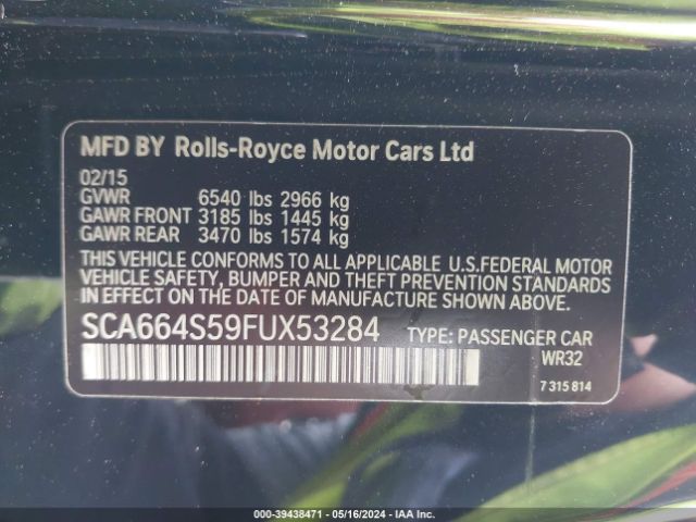 SCA664S59FUX53284 Rolls-Royce Ghost