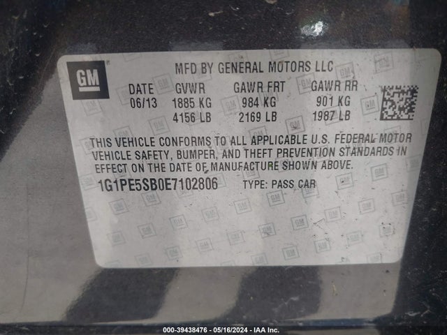 Chevrolet Cruze 2lt Auto 2014 1G1PE5SB0E7102806 Image 9
