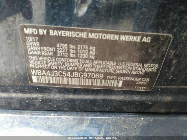 WBA4J3C54JBG97069 BMW 430i Gran Coupe Xdrive