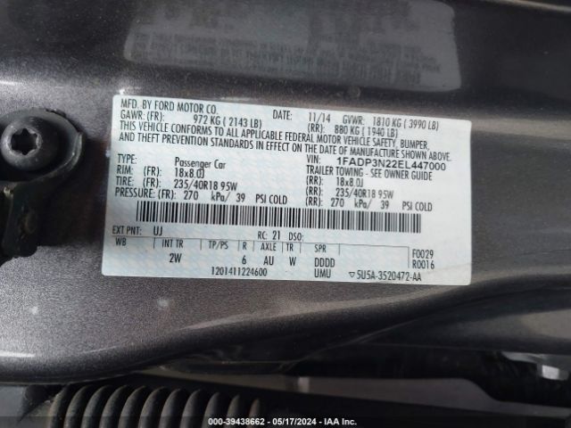 1FADP3N22EL447000 Ford Focus Titanium