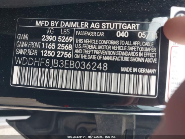 WDDHF8JB3EB036248 Mercedes-Benz E 350 4matic