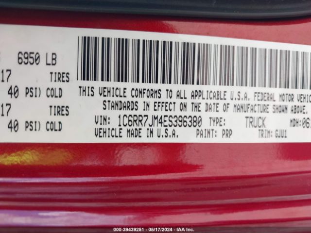1C6RR7JM4ES396380 RAM 1500 Laramie