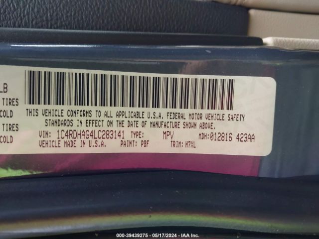 1C4RDHAG4LC283141 Dodge Durango Sxt Rwd