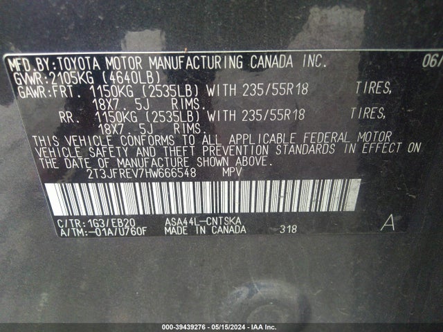 Toyota RAV4 SE 2017 2T3JFREV7HW666548 Image 9