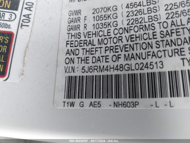 5J6RM4H48GL024513 Honda CR-V SE