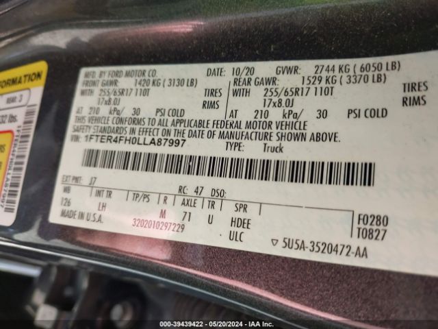 1FTER4FH0LLA87997 Ford Ranger Xlt