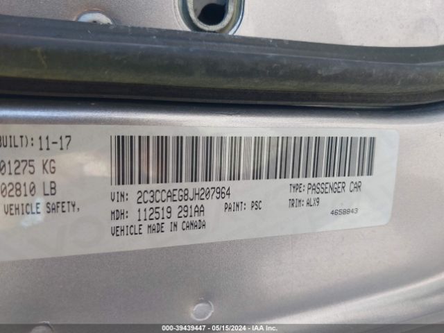2C3CCAEG8JH207964 Chrysler 300 Limited