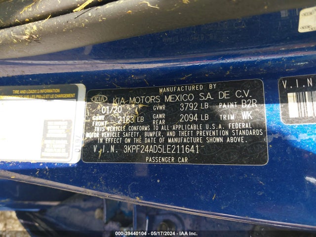 KIA Forte Lxs 2020 3KPF24AD5LE211641 Image 9