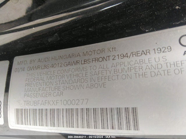 2015 AUDI TT TRUBFAFKXF1000277 Photo 8