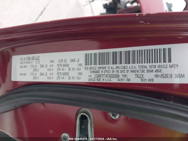 RAM 1500 Express 2015 1C6RR7FT4FS656990 Image 9