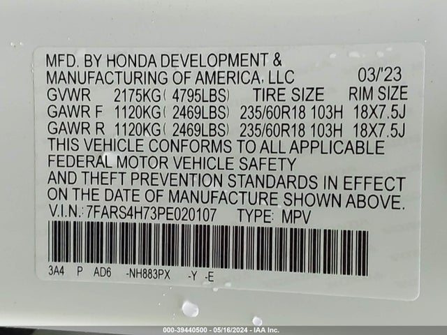 Honda Cr-v Ex-l Awd 2023 7FARS4H73PE020107 Image 9