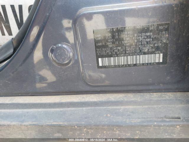 4S4BSANC9H3362653 Subaru Outback 2.5i Limited