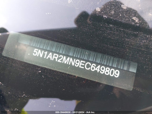 Nissan Pathfinder Sl 2014 5N1AR2MN9EC649809 Image 9