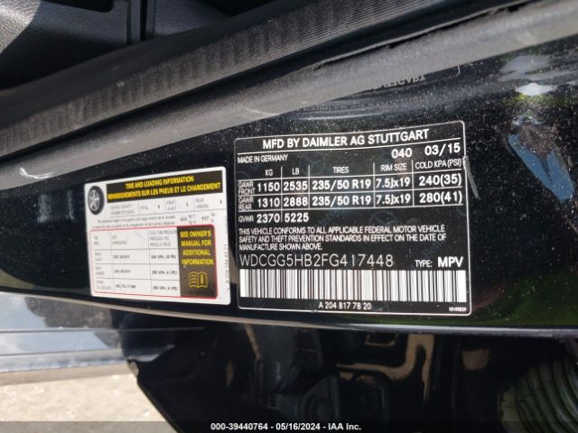 WDCGG5HB2FG417448 Mercedes-Benz GLK 350