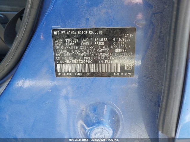 Honda FIT LX 2016 JHMGK5H53GX002007 Image 9