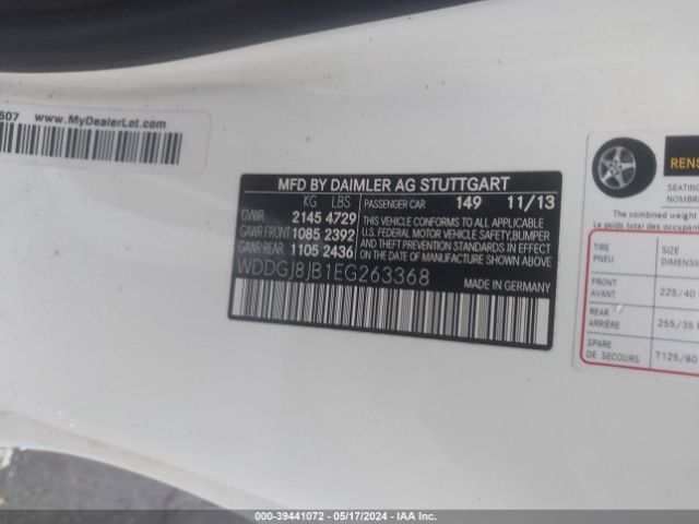 WDDGJ8JB1EG263368 Mercedes-Benz C 350 Sport 4matic