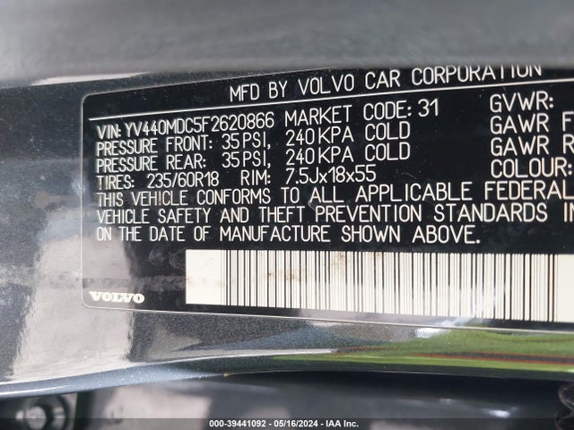 Volvo Xc60 T5 Premier Plus 2015 YV440MDC5F2620866 Image 9