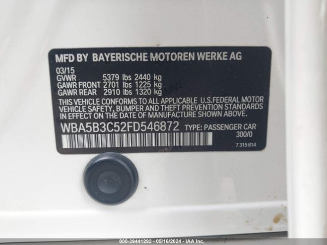 WBA5B3C52FD546872 BMW 535i Xdrive