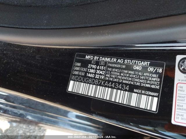 WDDUG8DB7KA443434 Mercedes-Benz S 560