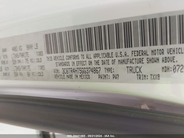 3C6TR4HT5GG374867 RAM 2500 Tradesman