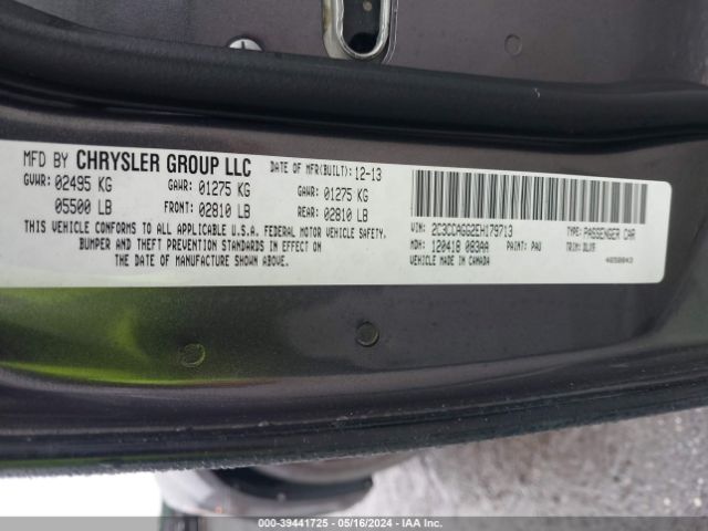 2C3CCAGG2EH179713 Chrysler 300 300s