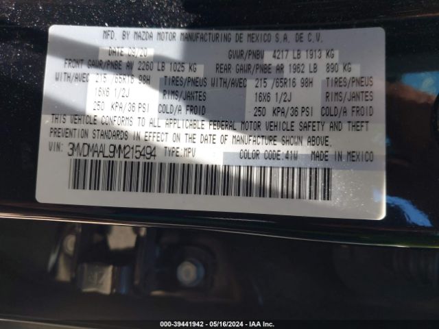 3MVDMAAL9MM215494 Mazda Cx-30 2.5 S