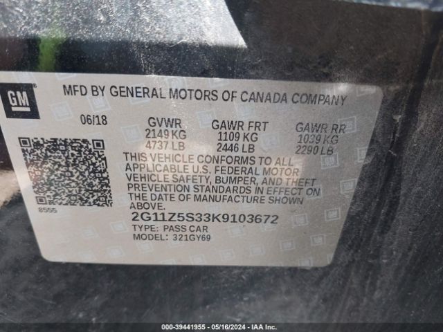 2G11Z5S33K9103672 Chevrolet IMPALA LT