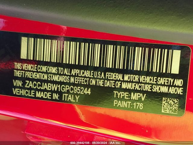 ZACCJABW1GPC95244 Jeep Renegade Latitude