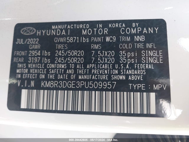 Hyundai Palisade Xrt 2023 KM8R3DGE3PU509957 Image 9