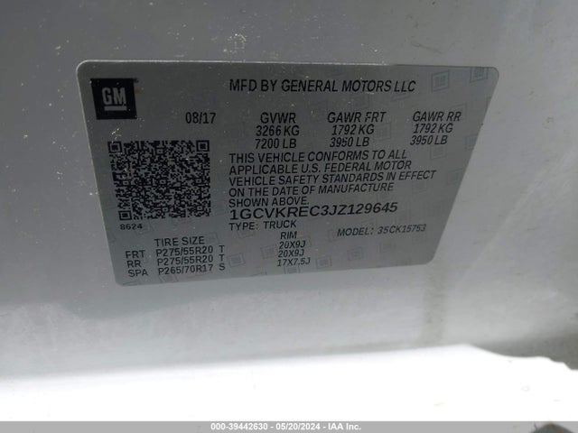 Chevrolet Silverado 1500 1lt 2018 1GCVKREC3JZ129645 Image 9