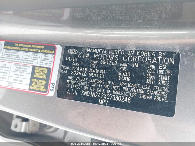 KIA Soul 2016 KNDJN2A2XG7330246 Image 9