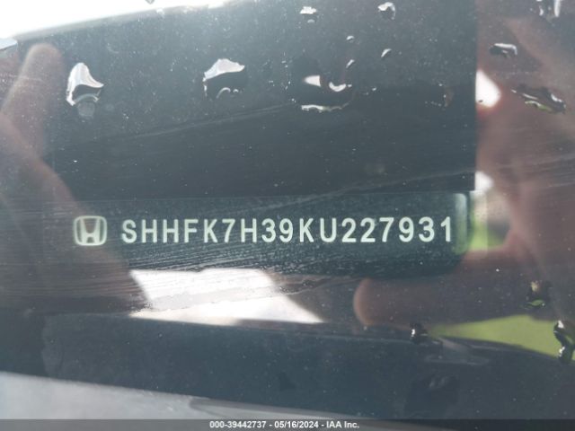 SHHFK7H39KU227931 Honda Civic Lx