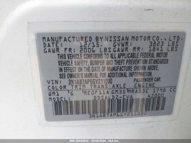 Nissan SENTRA SV 2016 3N1AB7AP6GY211080 Image 9