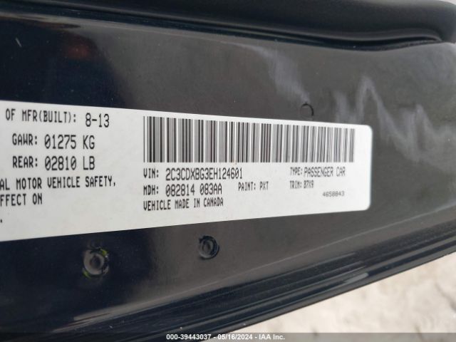 2C3CDXBG3EH124601 Dodge Charger Se
