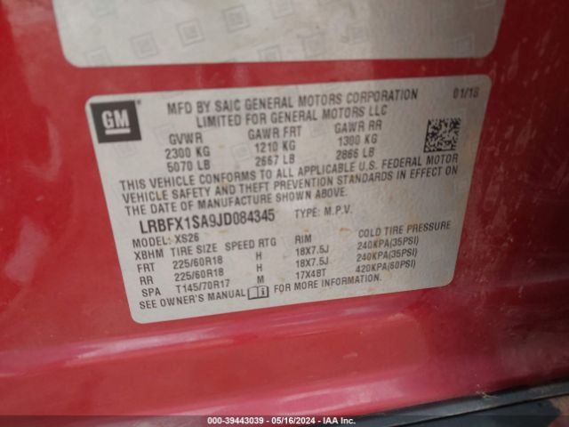 LRBFX1SA9JD084345 Buick Envision Essence