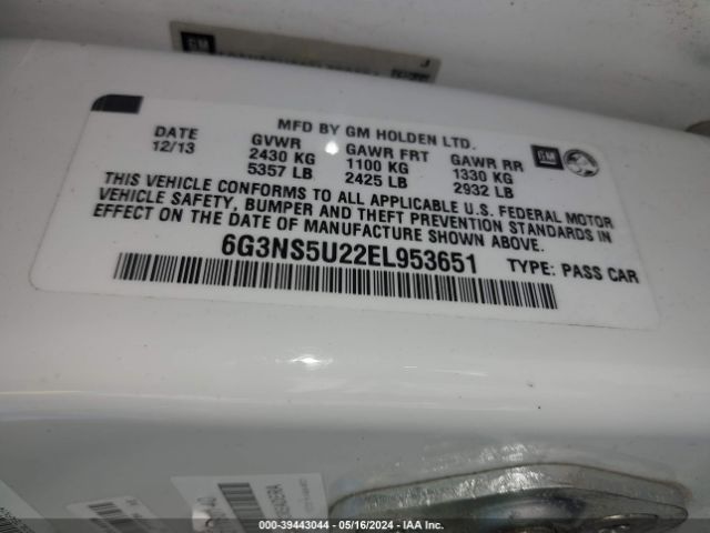 6G3NS5U22EL953651 Chevrolet Caprice Police