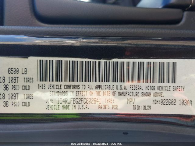 2015 JEEP GRAND CHEROKEE 1C4RJFBG2FC802641 Photo 8