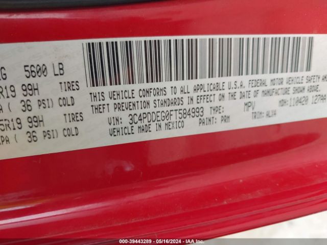 3C4PDDEG0FT584993 Dodge Journey R/t