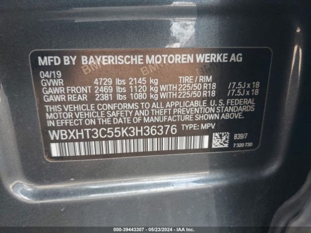 WBXHT3C55K3H36376 BMW X1 Xdrive28i