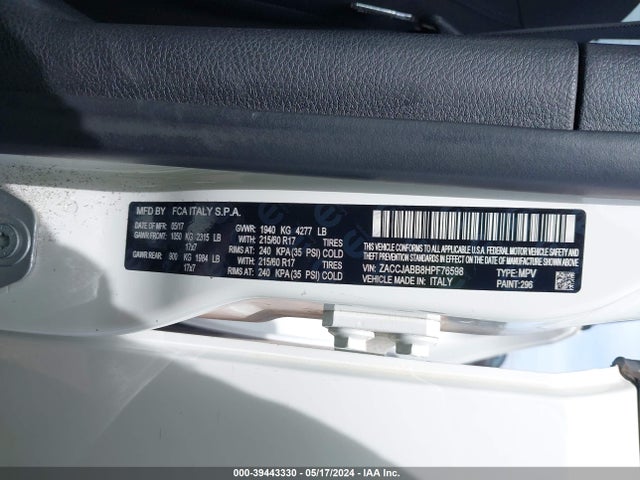 ZACCJABB8HPF76598 Jeep Renegade Latitude Fwd