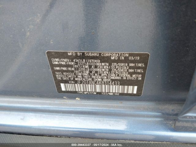 JF2GTANC4K8314433 Subaru Crosstrek 2.0i Limited