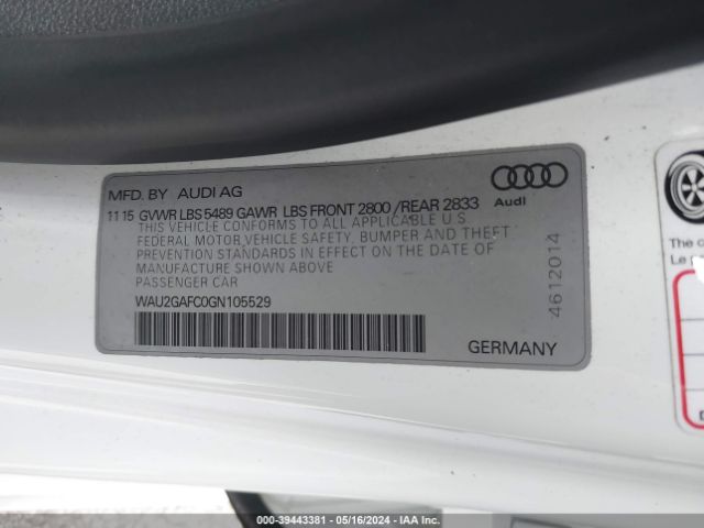 WAU2GAFC0GN105529 Audi A7 3.0t Premium Plus