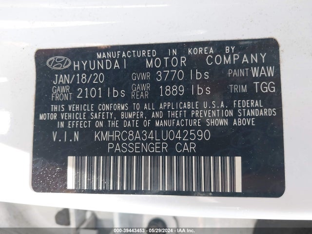 Hyundai Venue Sel 2020 KMHRC8A34LU042590 Image 9