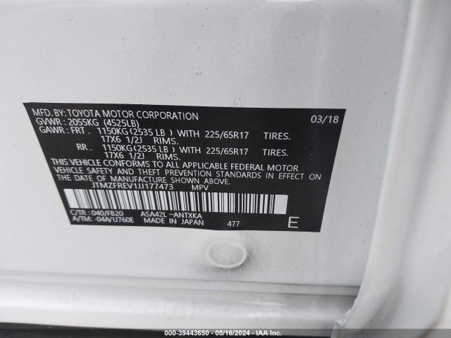 Toyota RAV4 LE 2018 JTMZFREV1JJ177473 Image 9