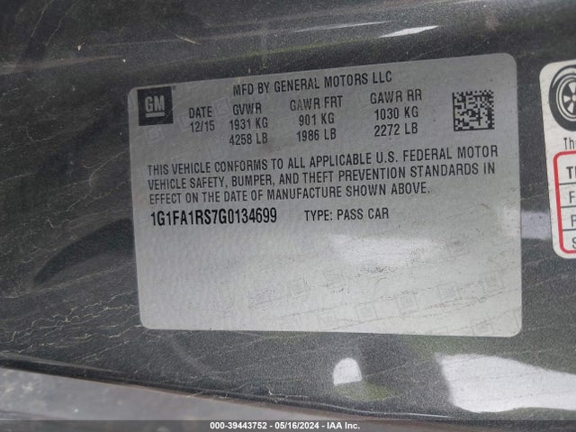 Chevrolet Camaro 1lt 2016 1G1FA1RS7G0134699 Image 9