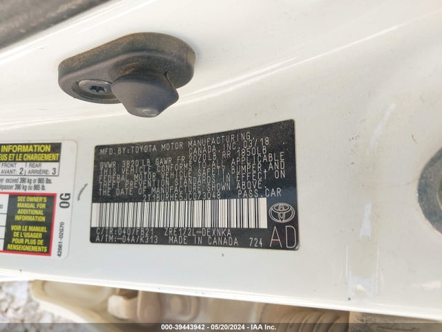 Toyota COROLLA LE 2018 2T1BURHE5JC073048 Image 9
