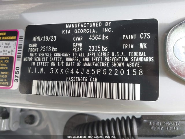 KIA K5 Gt 2023 5XXG44J85PG220158 Image 9
