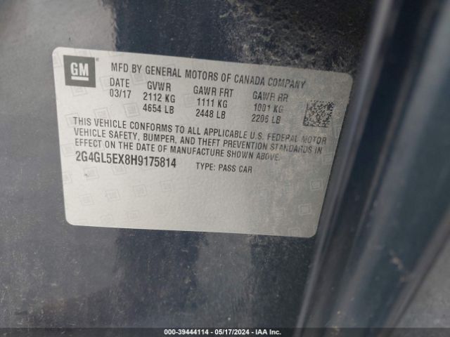 2G4GL5EX8H9175814 Buick Regal Turbo Sport Touring